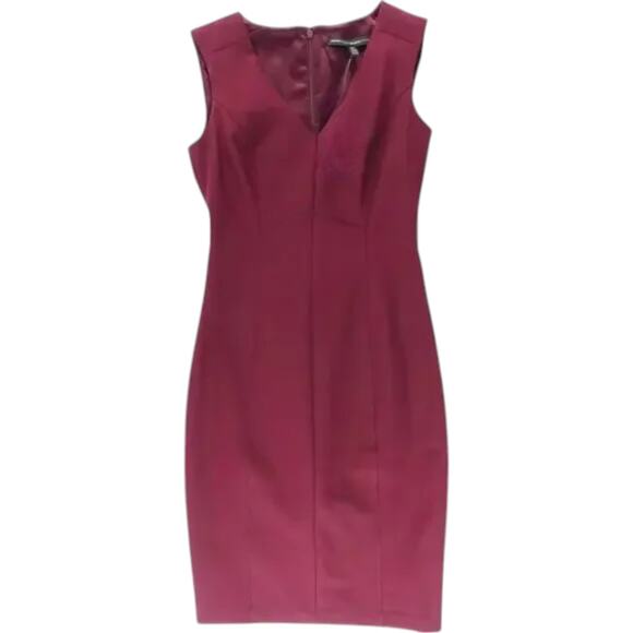 White House Black Market Burgandy Sheath Dress, US8 - Picture 1 of 6